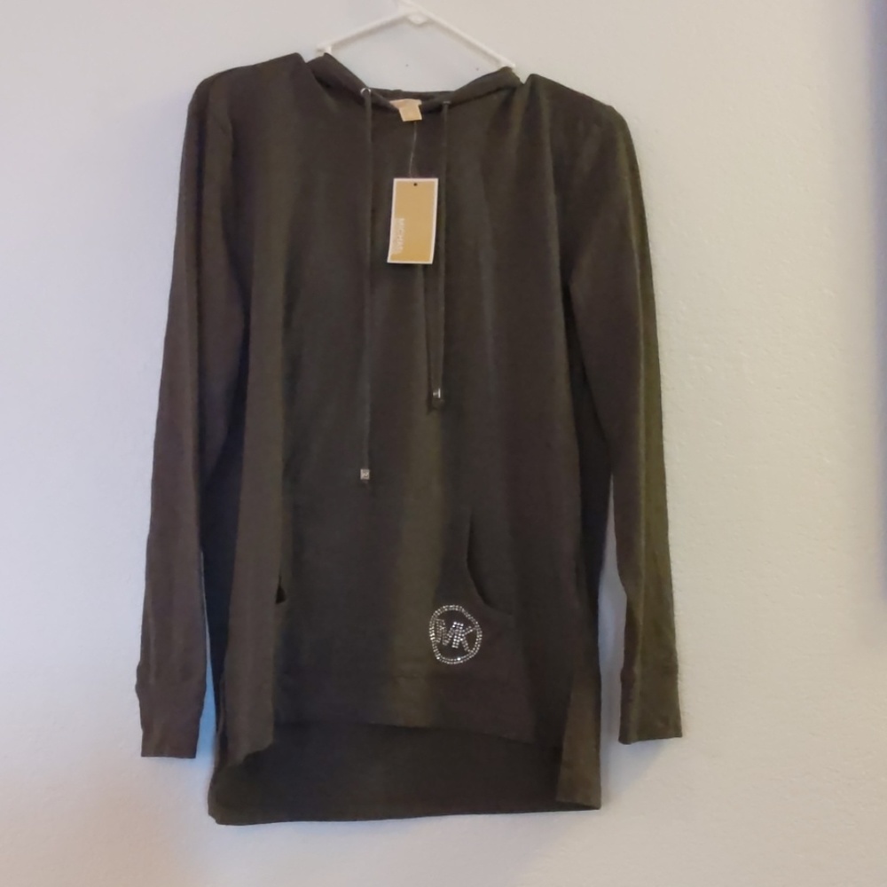 NWT Michael kors grey pullover hoodie sweatshirt